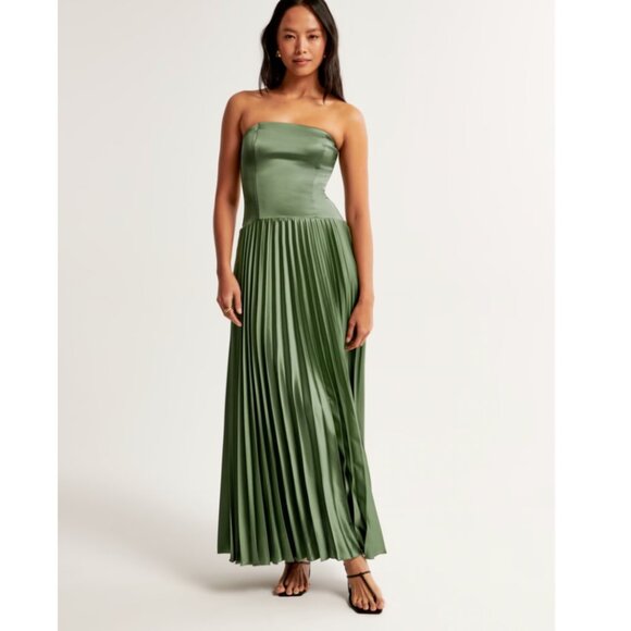NWT Abercombie Giselle Strapless Drop-Waist Maxi Dress - Picture 1 of 1